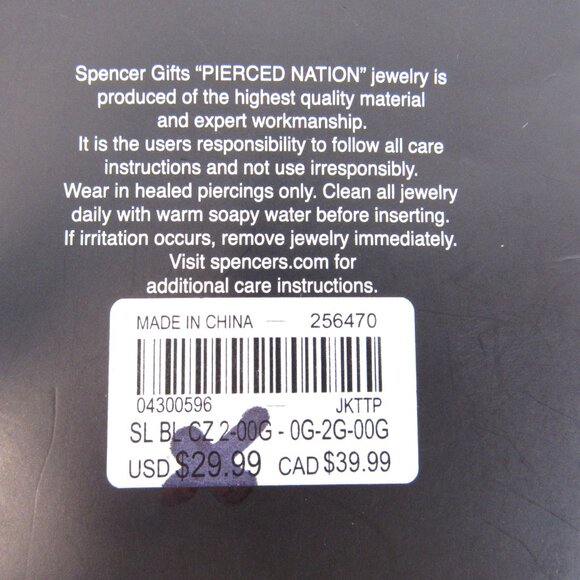 Pierced Nation Stainless Steel Taper Kit 2G - 00G 316L Faux Blue Gem - Picture 4 of 7